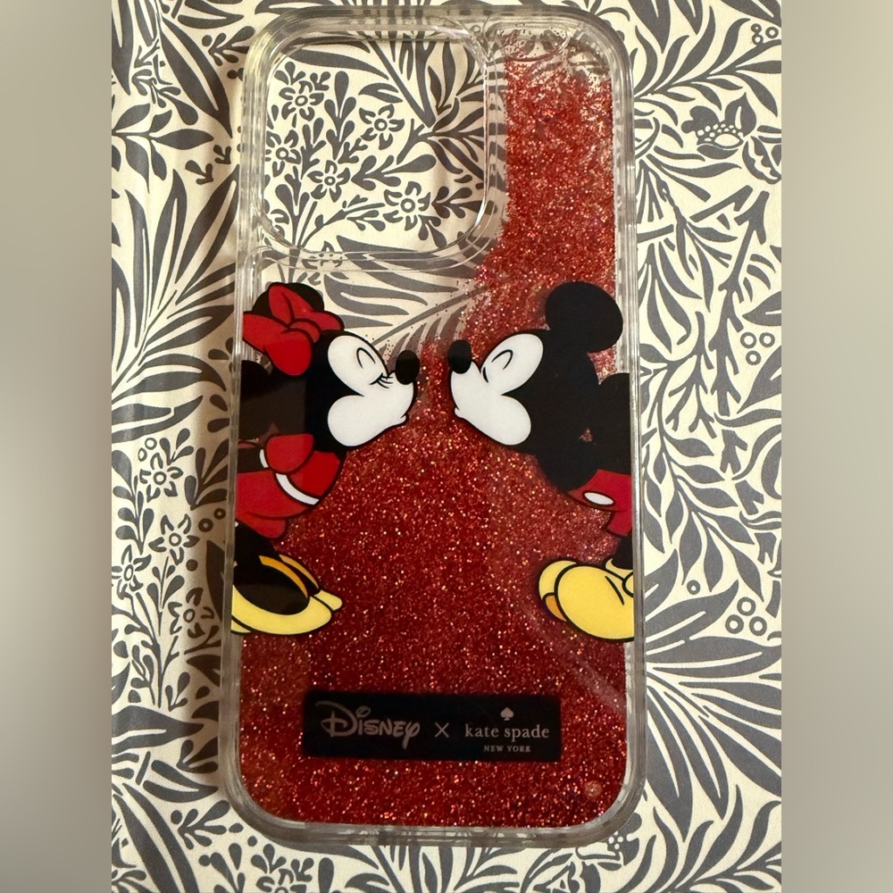 kate spade Disney iPhone 15 Pro Case - Black, Red, White - Minne and Mickey